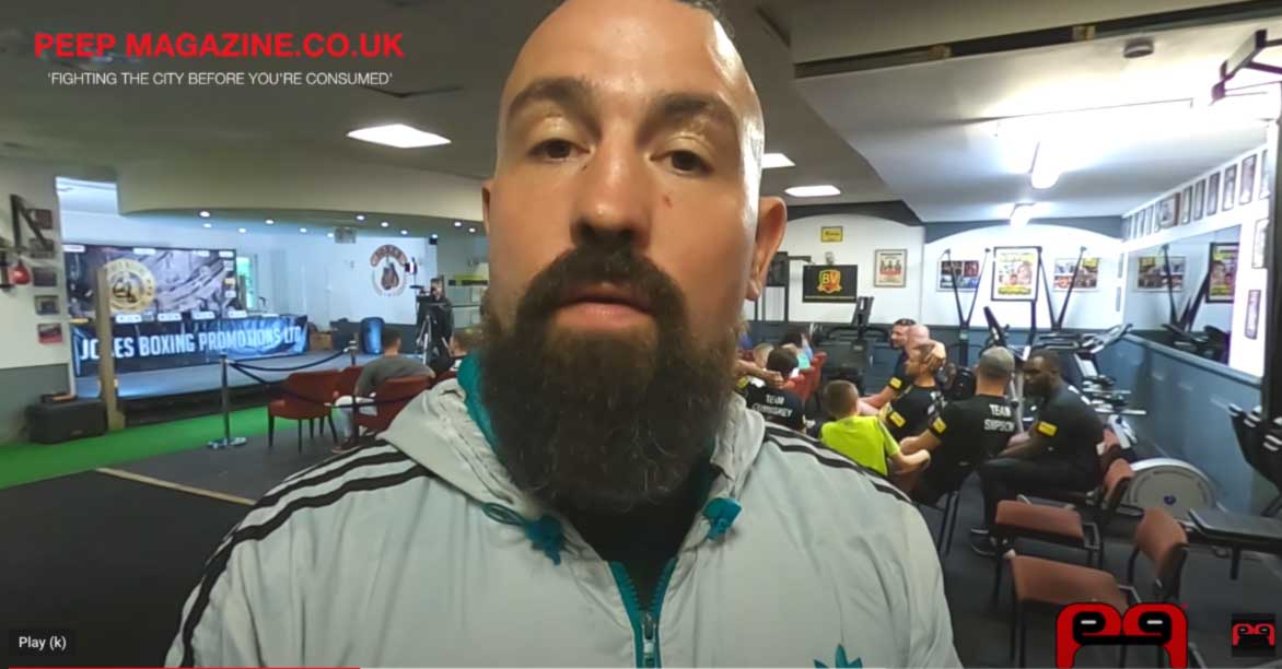 James Mcrory bare knuckle boxer talks to peep magazine at Jobes Boxing Gym Newcastle